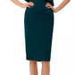 Vestido feminino Xscape com babados e um ombro, verde, tamanho 6
