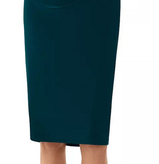 Vestido feminino Xscape com babados e um ombro, verde, tamanho 6