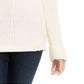 Suéter feminino Charter Club de algodão texturizado com decote em V, branco, tamanho X-S