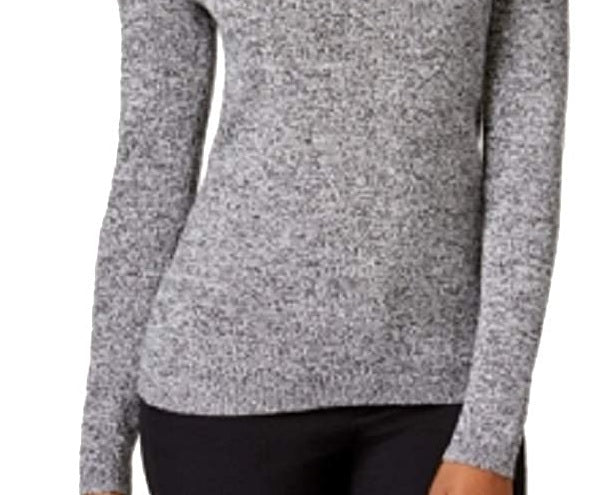 Karen Scott Suéter Feminino Petite Algodão Canelado Marmorizado Branco Tamanho Pequeno