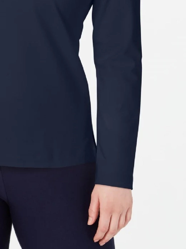 Moletom feminino Karen Scott French Terry com cadarço, azul, tamanho médio