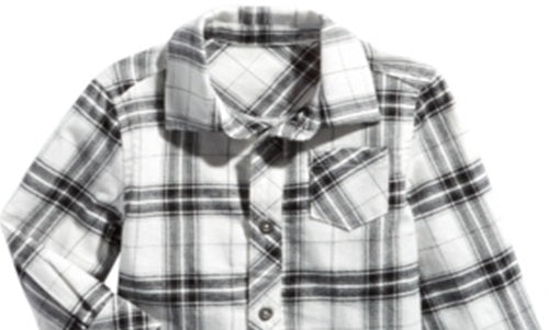 Camisa xadrez de algodão para meninos First Impressions, branca, tamanho 3-6 meses