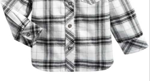 Camisa xadrez de algodão para meninos First Impressions, branca, tamanho 3-6 meses