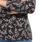 Blusa feminina Karen Scott com estampa de gola alta, preta, tamanho pequeno
