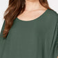 JM Collection Blusa de gaze feminina, verde, tamanho pequeno