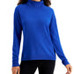 Karen Scott Suéter Feminino Gola Alta Azul Tamanho XX-G