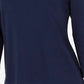 Karen Scott Top feminino pequeno com acabamento estampado, azul, tamanho pequeno extragrande