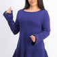 Suéter de malha com babados e bainha plissada feminino Style &amp; Co, roxo, tamanho X-S