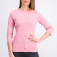 Karen Scott Top Feminino de Algodão com Ilhós Rosa Tamanho Médio