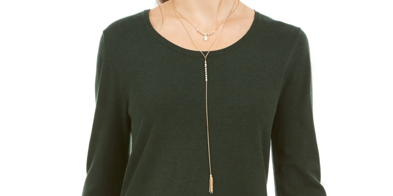 Top feminino estilo &amp; co com alças finas e renda verde tamanho pettite extragrande