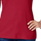 Karen Scott Top feminino com decote redondo, vermelho, tamanho extragrande