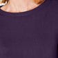 Karen Scott Suéter Feminino Petite com Ombros Abertos Roxo Tamanho Médio