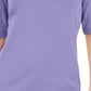 Blusa feminina Karen Scott com decote em V e detalhes em botões, roxa, tamanho pequeno