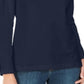 Moletom feminino Karen Scott French Terry com cadarço, azul marinho, tamanho pequeno