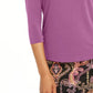 Thalia Sodi Top feminino com decote careca e acabamento em hardware, roxo, tamanho extragrande