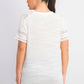 Top feminino de renda com detalhes estilo &amp; co, branco, tamanho GG
