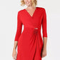 Vestido envelope falso feminino Charter Club Petite, tamanho vinho, pequeno e pequeno