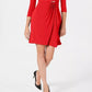 Vestido envelope falso feminino Charter Club Petite, tamanho vinho, pequeno e pequeno