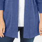 Karen Scott Cardigan Feminino Pequeno com Frente Aberta Azul Tamanho Pequeno X-Grande