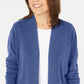 Karen Scott Cardigan Feminino Pequeno com Frente Aberta Azul Tamanho Pequeno X-Grande