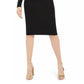 Vestido feminino Planet Gold preto, manga comprida, decote redondo abaixo do joelho, tamanho pequeno