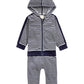 Conjunto de 2 peças de moletom e calça listrada First Impressions Baby Boys, azul, tamanho 18 meses