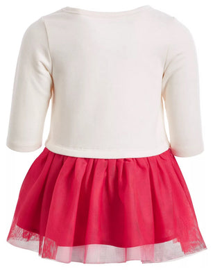 Vestido tutu infantil First Impressions para meninas com laço e tule, tamanho 6, vermelho