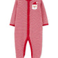 Pijama listrado de Papai Noel Carters Baby Boy, tamanho vermelho, para recém-nascido