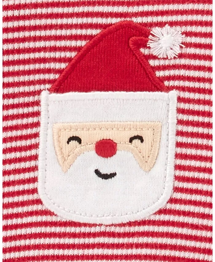 Pijama listrado de Papai Noel Carters Baby Boy, tamanho vermelho, para recém-nascido