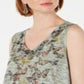 Top feminino com decote em V e detalhes em estilo Style &amp; Co, rosa, tamanho X-S