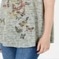 Top feminino com decote em V e detalhes em estilo Style &amp; Co, rosa, tamanho X-S