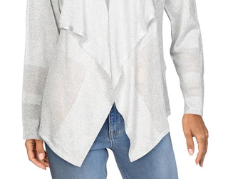 Cardigan assimétrico feminino Alfani, branco, tamanho XX-G
