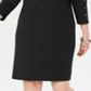 Vestido feminino Karen Scott com decote canoa e tachas, preto, tamanho pequeno e pequeno