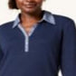Vestido-camisa de algodão com acabamento contrastante Karen Scott feminino, azul, tamanho pequeno e pequeno