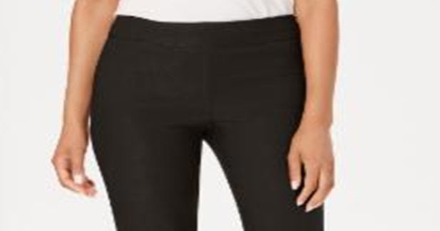 Calça feminina Charter Club Cambridge Skinny com controle de barriga, preta, tamanho 14