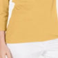 Blusa feminina Karen Scott de algodão com manga 3/4, marrom, tamanho grande