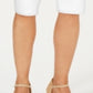 Calça skinny feminina Charter Club, cintura média, comprimento até o joelho, branca, tamanho 16