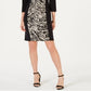 Vestido tubinho triplo com abertura para fechadura feminino JM Collection, preto, tamanho pequeno