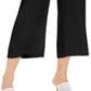 Calças culotte femininas sólidas com amarração frontal, tamanho pequeno, pretas, da INC International Concepts