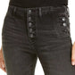 Calça jeans skinny feminina Vigoss Jeans Marley com botões expostos, azul, tamanho 31