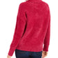 Suéter Calvin Klein Feminino Gola Careca Fuzzy Vermelho Tamanho Médio