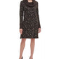 Vestido tubinho de malha com estampa metálica Jessica Howard feminino, prateado, tamanho 8