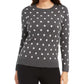 Suéter feminino Charter Club Petite Polka Dot cinza tamanho pequeno