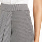 Saia plissada pied-de-poule feminina Calvin Klein, cinza, tamanho 6