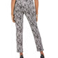 Calça feminina estampada JM Collection preta tamanho XX-G