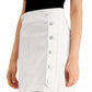 Mini saia jeans estilo marinheiro feminina INC International Concepts, branca, tamanho 0