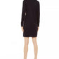 Vestido suéter feminino Tommy Hilfiger com zíper de um quarto, azul, tamanho X-S