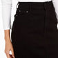 Saia lápis jeans com controle de barriga feminina Charter Club Petite, preta, tamanho 10 Petite