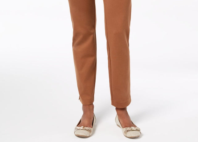 Calça feminina Charter Club Pull On Ponte Knit vermelha tamanho 2 Petite