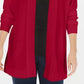 Karen Scott Cardigan Feminino Frente Aberta Vermelho Tamanho Pequeno Pequeno